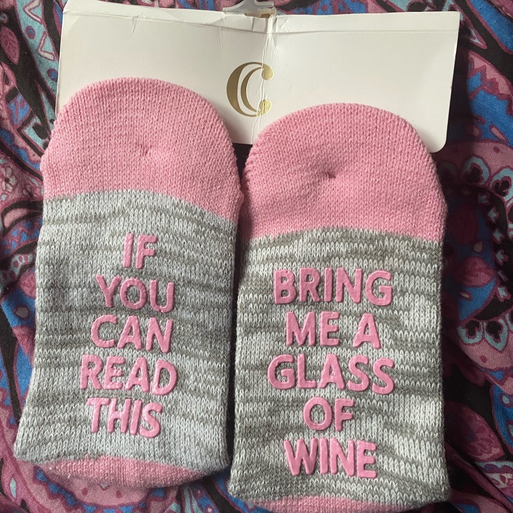 bring me a glass of wine socks